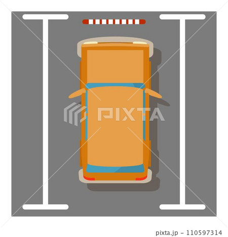 Orange jeep icon. Isometric illustration of orange jeep vector icon for web 110597314