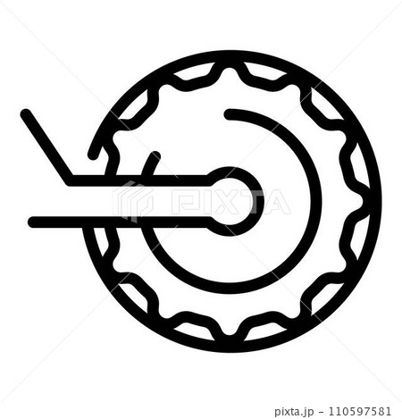 Bicycle repair crankset icon. Outline bicycle repair crankset vector icon for web design isolated on white background Bicycle repair crankset icon. Outline bicycle repair crankset vector icon for web design isolated on white background 110597581