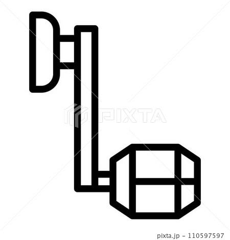 Bicycle repair pedal icon. Outline bicycle repair pedal vector icon for web design isolated on white background 110597597