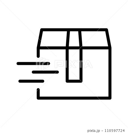 Vector line icon fast courier parcel isolated...のイラスト素材 [110597724] - PIXTA