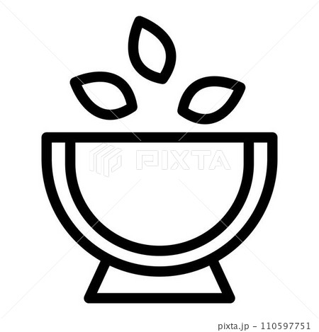 Sport nutrition bowl icon. Outline sport nutrition bowl vector icon for web design isolated on white background 110597751