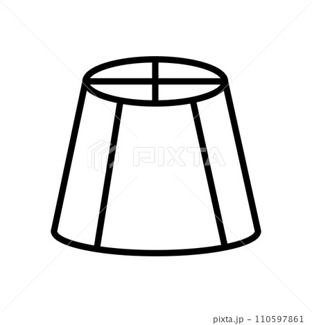 Vector black line icon dessert isolated on white background 110597861