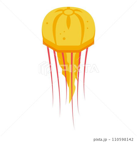 Glowing jellyfish icon. Isometric of glowing jellyfish vector icon for web design isolated on white background Glowing jellyfish icon. Isometric of glowing jellyfish vector icon for web design isolated on white background 110598142