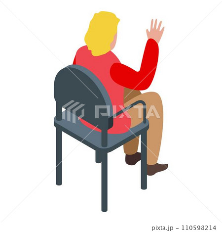 Auction woman icon. Isometric of auction woman vector icon for web design isolated on white background 110598214