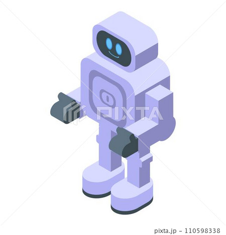 Online marketing robot icon. Isometric of online marketing robot vector icon for web design isolated on white background Online marketing robot icon. Isometric of online marketing robot vector icon for web design isolated on white background 110598338