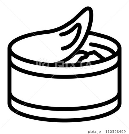 Cat food icon. Outline cat food vector icon for web design isolated on white background Cat food icon. Outline cat food vector icon for web design isolated on white background 110598499