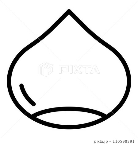 Dry chetnut icon. Outline dry chetnut vector icon for web design isolated on white background 110598591