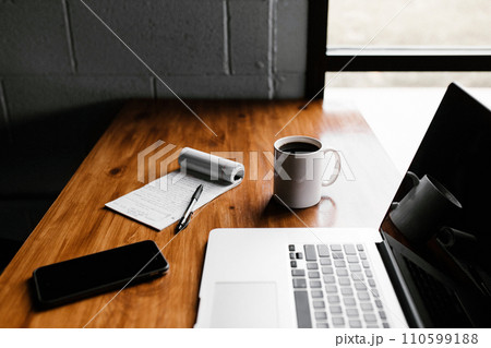 Cup of coffee background, coffee time photo Cup of coffee background, coffee time photo 110599188