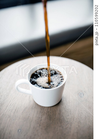 Cup of coffee background, coffee time photo Cup of coffee background, coffee time photo 110599202