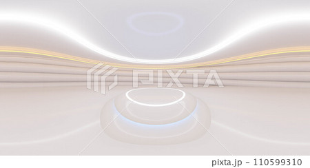White Room with Circular Light With a Podium, Simple Setup for Presentations, Speeches, Events 3d render illustration 360 panorama vr environment map White Room with Circular Light With a Podium, Simple Setup for Presentations, Speeches, Events 3d render illustration 360 panorama vr environment map 110599310