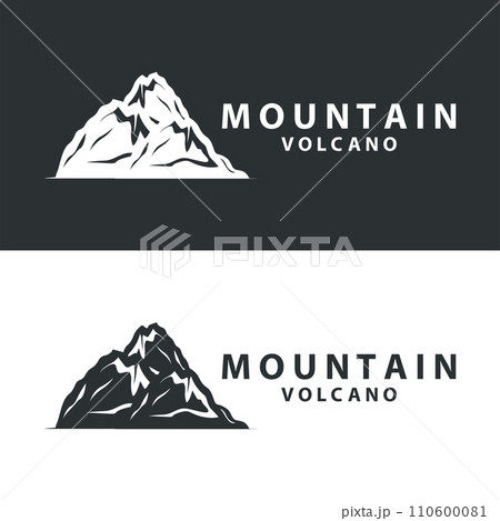 Volcano logo design inspiration natural scenery volcano eruption mountain elegant premium 110600081