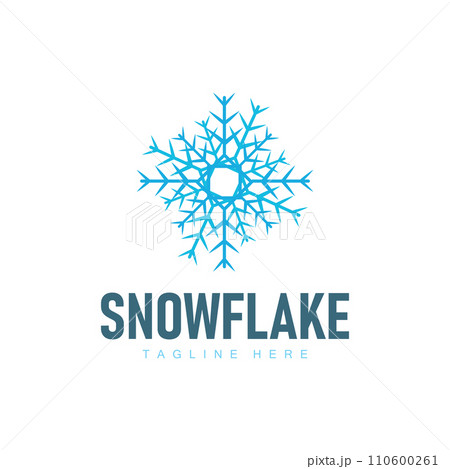 Snowflake logo vector winter simple abstract model design template Snowflake logo vector winter simple abstract model design template 110600261