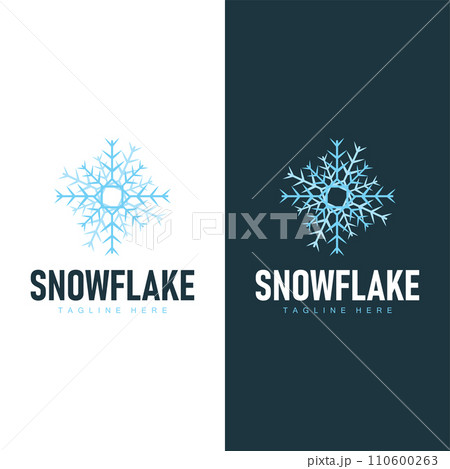 Snowflake logo vector winter simple abstract model design template Snowflake logo vector winter simple abstract model design template 110600263