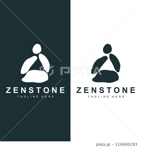 River Rock Design Balance Rock Logo Illustration Symbol Template River Rock Design Balance Rock Logo Illustration Symbol Template 110600293