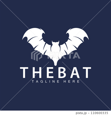 Halloween bat logo bat night animal design vector illustration template 110600335
