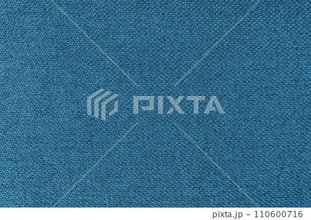 Textile background, blue coarse fabric texture, jacquard woven upholstery 110600716
