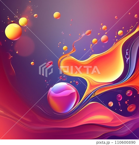 Abstract modern liquid background and texture. Design colorful liquid gradient background for use. 110600890