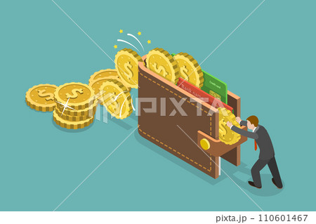 3D Isometric Flat Vector Illustration of Return On Investment 3D Isometric Flat Vector Illustration of Return On Investment 110601467