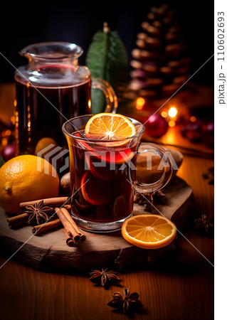 Festive Mulled Wine Glass 110602693