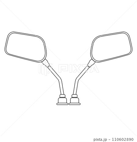 Motorcycle mirror icon 110602890