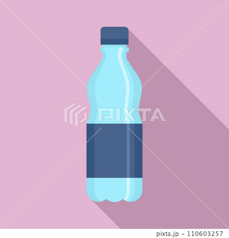 Plastic water bottle icon. Flat illustration of plastic water bottle vector icon for web design Plastic water bottle icon. Flat illustration of plastic water bottle vector icon for web design 110603257