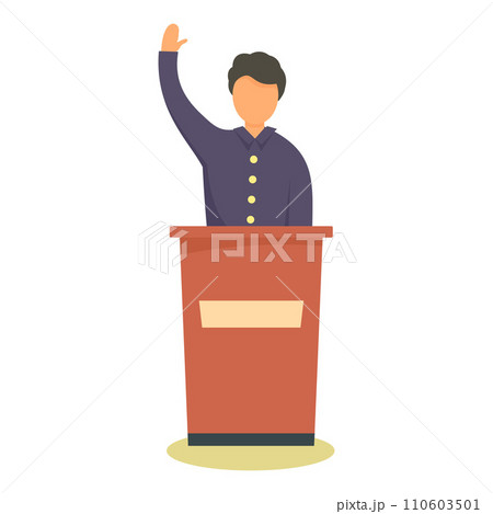 Political candidate icon. Flat illustration of political candidate vector icon for web design Political candidate icon. Flat illustration of political candidate vector icon for web design 110603501