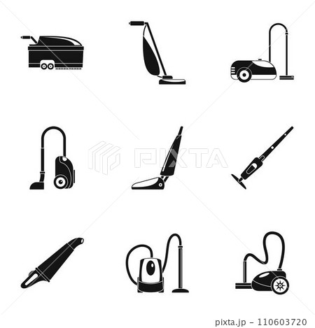 Carpet sweeper icon set. Simple set of 9 carpet sweeper vector icons for web design on white background 110603720