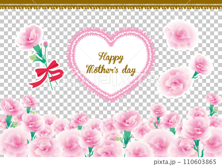 Mother's Day Heart Design Material 110603865