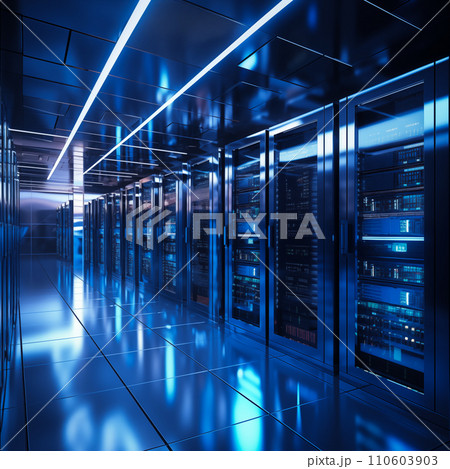 Modern Data Center with Servers Modern Data Center with Servers 110603903