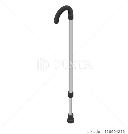 Walk stick icon set. Isometric set of walk stick vector icons for web design isolated on white background Walk stick icon set. Isometric set of walk stick vector icons for web design isolated on white background 110604236