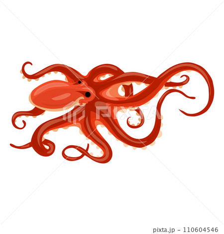 Octopus icon. Cartoon of octopus vector icon for web design isolated on white background 110604546
