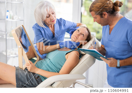 Attending medical consultation. 110604991