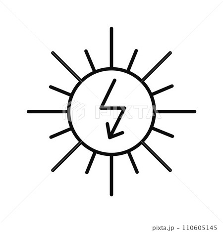 Energy of sun icon. Outline illustration of energy of sun vector icon for web design isolated on white background 110605145