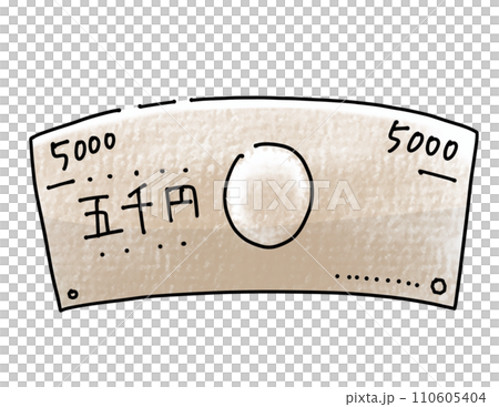 寬鬆簡約5000日圓鈔票單品模擬風格 寬鬆簡約5000日圓鈔票單品模擬風格 110605404