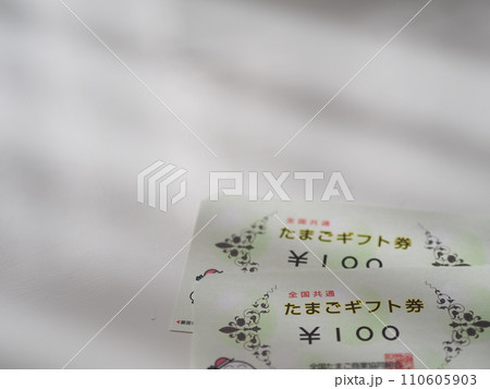 100円のたまごギフト券(2枚・白背景) 100円のたまごギフト券(2枚・白背景) 110605903