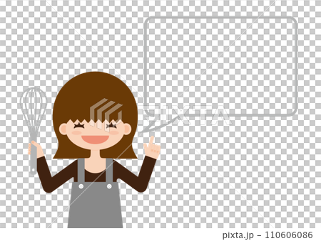 用語音氣泡煮飯的女人 用語音氣泡煮飯的女人 110606086