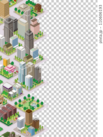 Three-dimensional view of the townscape. Cityscape. 110606193