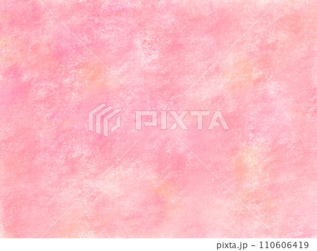 パステル調のかすれたペイント：ピンク・オレンジ 110606419
