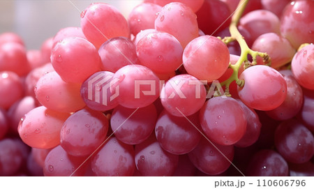 美味しい赤ブドウ delicious red grapes　AI生成画像 110606796
