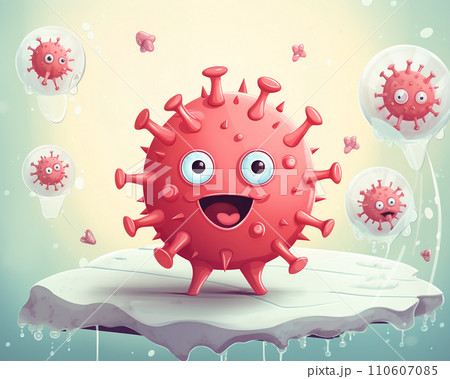 活発なウイルスのイラスト 110607085