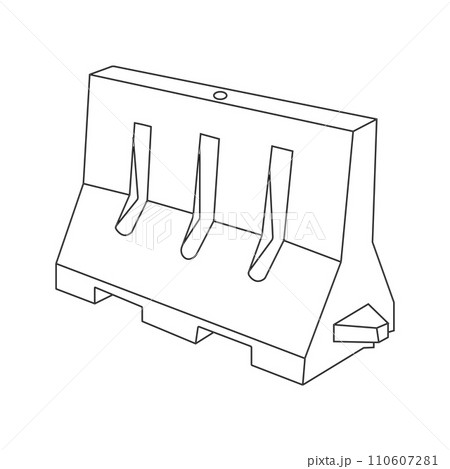 Plastic road divider icon Plastic road divider icon 110607281