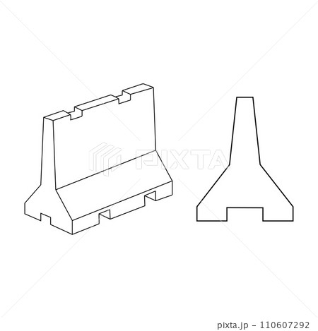 Concrete road divider icon 110607292