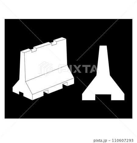 Concrete road divider icon 110607293