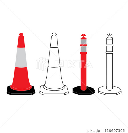 Traffic cone icon 110607306