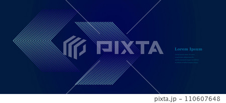 幾何学 抽象 ストライプ ライン 矢印 背景 110607648