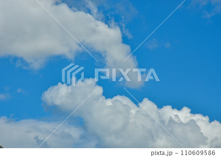White clouds against blue sky for a backgrounds 110609586