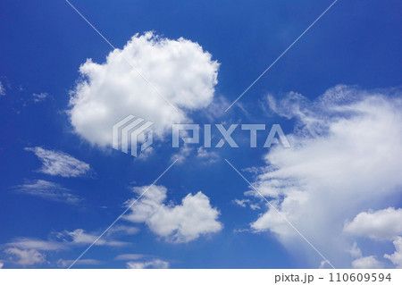 Puffy fluffy white clouds blue sky. Puffy fluffy white clouds blue sky. 110609594