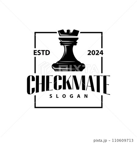 Chess logo design sport game retro vintage chess pieces minimalist black silhouette illustration Chess logo design sport game retro vintage chess pieces minimalist black silhouette illustration 110609713