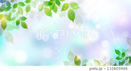 新緑　葉　風景　背景	 110609986