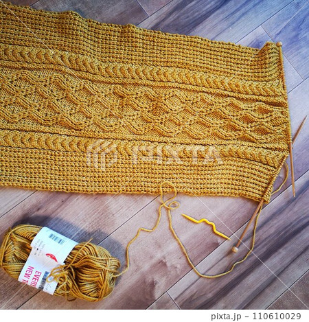 編物　クッションカバー　ハンドメイド 110610029